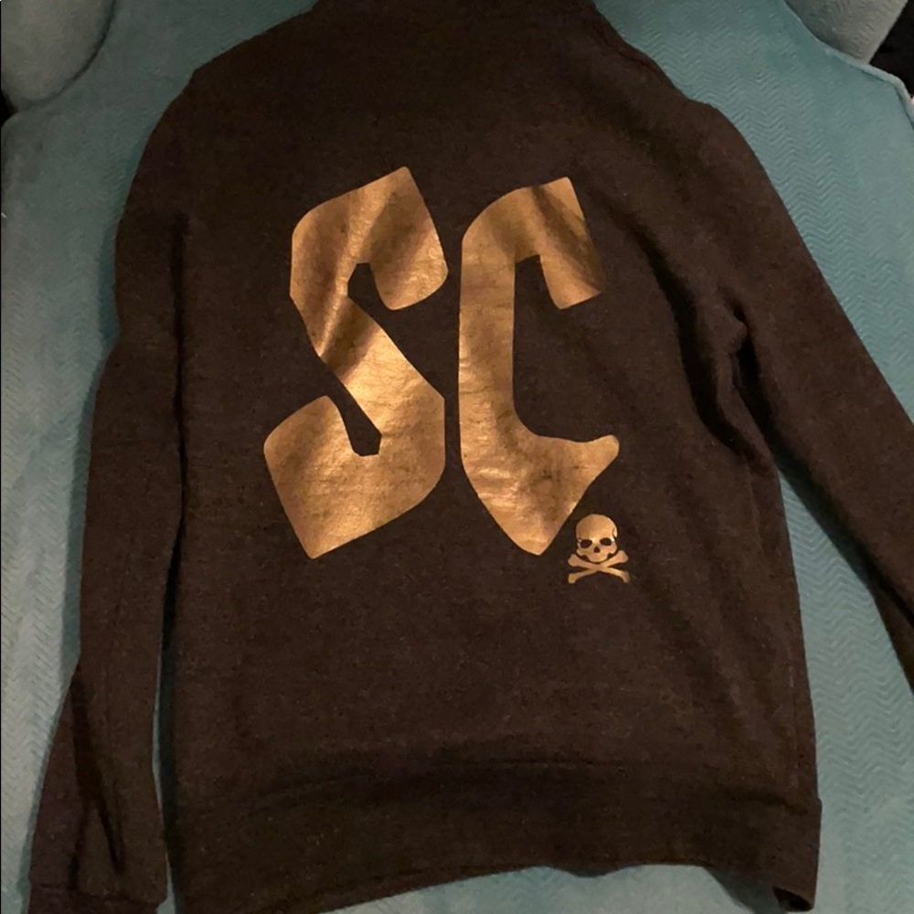 Grey zip up sweatshirt